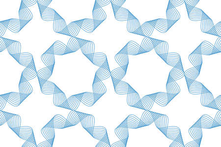 Seamless, abstract background pattern made with repeated curvy lines in flower abstraction. Modern,...