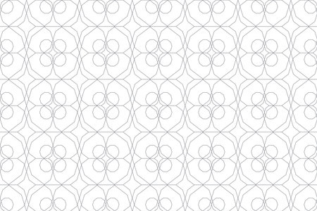 Seamless, abstract background pattern made with repeated lines forming polygonal shapes. Decorative, classical style vector art.のイラスト素材