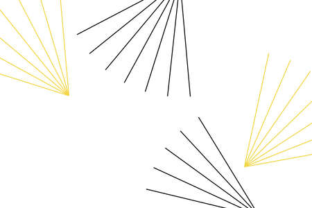 Abstract background pattern made with lines in light abstraction. Modern, simple and playful vector art in yellow and black colors.のイラスト素材
