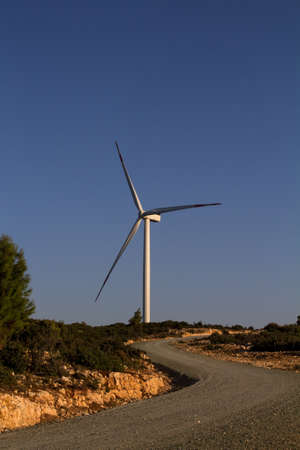 Footage of windmills farm and Aegean landscape in Sigacik / Seferihisar district of Izmir / Turkey....