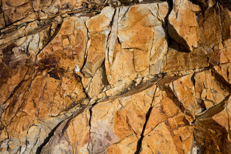 Close up of view of volcanic rock by Aegean sea captured near Ayvalik town in Turkey.