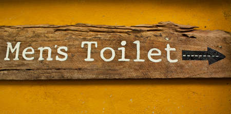 This man to the bathroomの写真素材