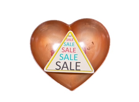 Sold a lot of heart isolated on white background の写真素材