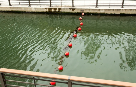 water flowing in an irrigation canal in japan