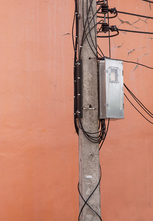 Electricity Poles were installed in the walls.の写真素材