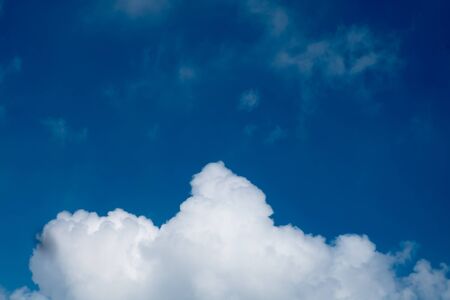 Blue sky with clouds closeup