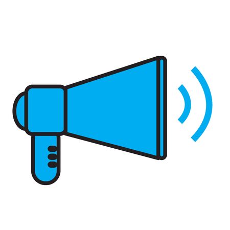 megaphone concept news digital internet designのイラスト素材