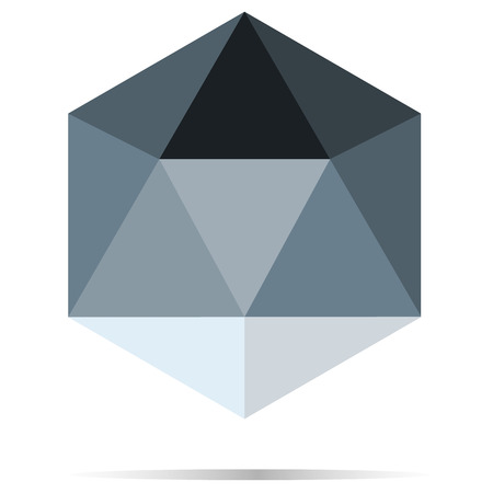 lowpoly logo on white background. lowpoly logo sign.のイラスト素材