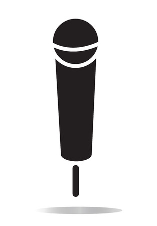 Microphone icon on white background. flat style design. microphone sign.のイラスト素材