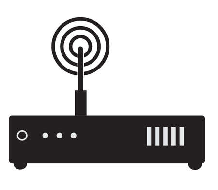 router icon on white background. flat style design. modem sign.  router icon.のイラスト素材