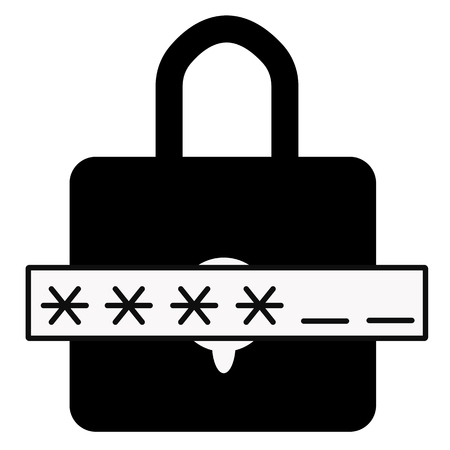 password icon on white background. password sign. flat style.のイラスト素材