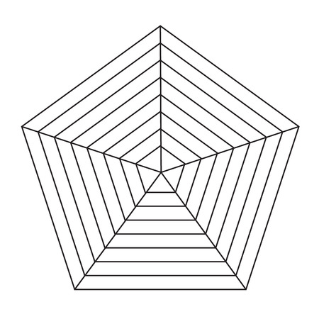 Radar chart icon on white background. radar chart symbol. radar sign. flat style.のイラスト素材