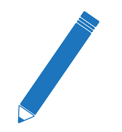 Blue pencil icon.のイラスト素材