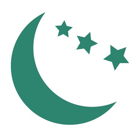 Moon Icon. moon and star sign.のイラスト素材