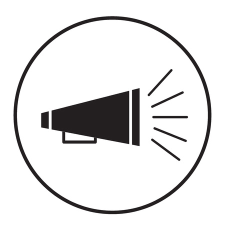 bullhorn symbol Vector illustration.のイラスト素材