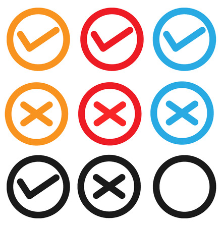 set checkbox icon on white background.のイラスト素材