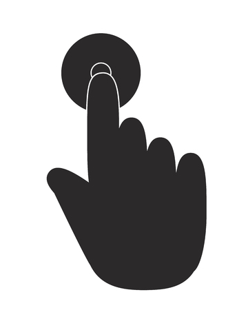 A press button icon on white background.のイラスト素材