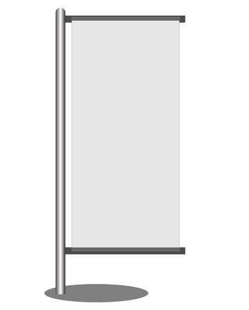 Blank Banner Flag Isolated On White Background Billboard
