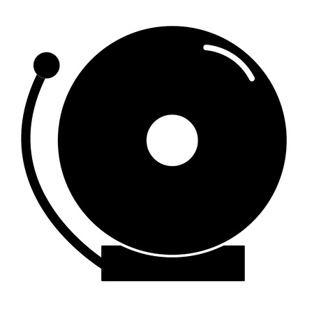 school bell icon. fire alarm system icon on white background. flat style. fire alarm bell icon.のイラスト素材
