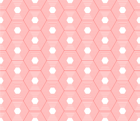 Seamless red geometry pattern. Abstract red art decor pattern background.のイラスト素材