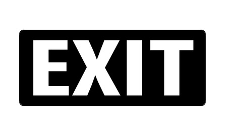 Exit icon on white background, exit sign flat style.のイラスト素材