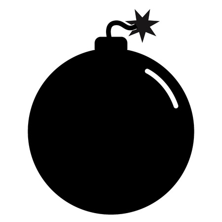Bomb sign. flat design style. bomb icon on white background. simple illustration of bomb icon for web.のイラスト素材