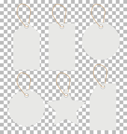 white price tags on transparent background. white price tags sign. flat style. price tags icon for your web site design, logo, app, UI.のイラスト素材