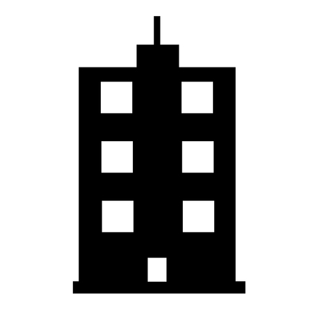 buildings icon on white background. flat style. residential sign for your web site design, app, UI. tower skyscraper symbol. height building icon.のイラスト素材
