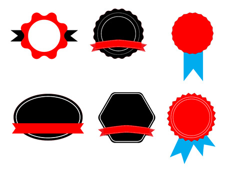 labels stickers and tags on white background. stickers sign. flat style. ribbon bannersfor your web site design, logo, app, UI. sale stickers symbol.のイラスト素材