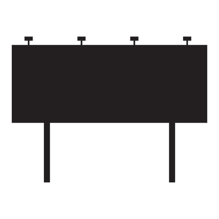 Blank billboard on white background. flat style. Advertising board for your web site design, logo, app, UI. billboard symbol. Blank Advertising sign. のイラスト素材