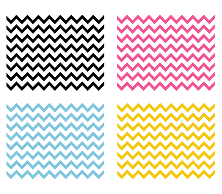 4 Chevron seamless patterns. Chevron background. Zig Zag wallpaper. のイラスト素材