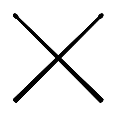 drum sticks icon on white background. flat style. Drumsticks icon for your web site designのイラスト素材