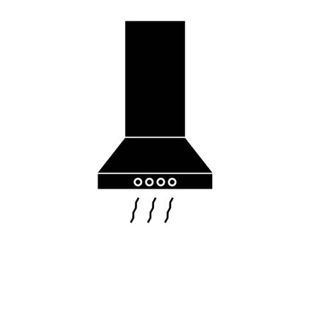 cooker hood icon on white background. flat style. kitchen hood icon for your web site design, app, UI. ventilation symbol. kitchen hood sign.のイラスト素材