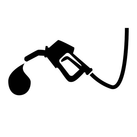 gasoline pump nozzle sign. gas station icon. flat style.のイラスト素材