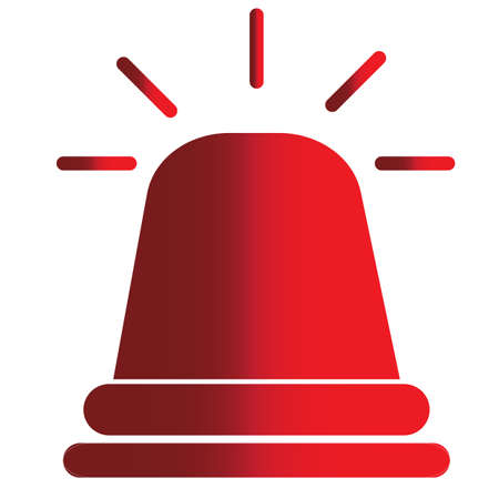 emergency siren icon on white background. flat style. police alarm icon for your web site design,...