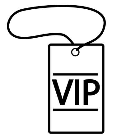 Vip neck tag on whiteのイラスト素材