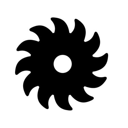 saw blade icon on white background. flat style. wood saw blade sign.のイラスト素材