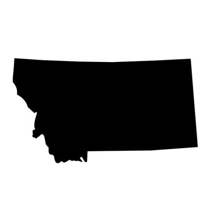 map of the U.S. state of Montana. outline map of Montana.のイラスト素材