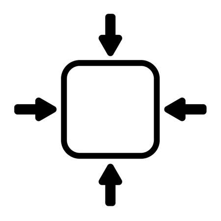 compact size small scale fit icon on white background. flat style. compact size sign.のイラスト素材
