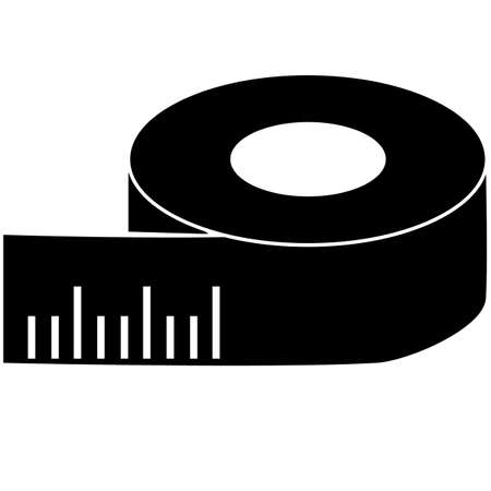 measure ruler icon on white background. measure ruler logo. flat style.のイラスト素材