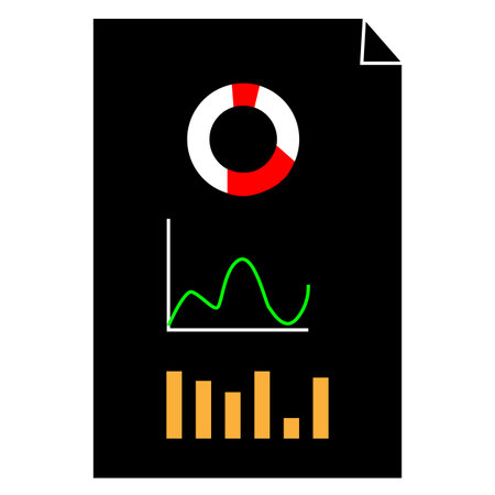 financial analytics icon on white background. economy sign. business analytics logo. flat style. analytics symbol.のイラスト素材