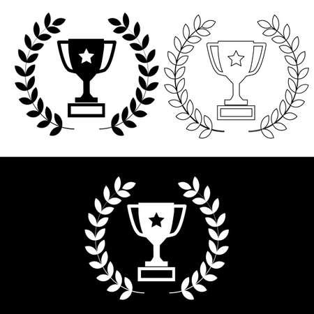 champion's cup icon. winner's cup sign. champion's cup line symbol. flat style.のイラスト素材