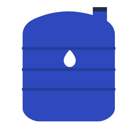 plastic water tank icon on white background. water tank sign. flat style.のイラスト素材