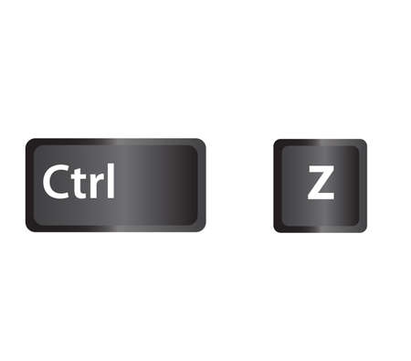 Ctrl Z key icon on white backgrond.  keyboard shortcut icon for your web site design, logo, app, UI....