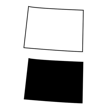 U.S. state of Colorado on the map. Colorado map sign. Colorado State. flat style.のイラスト素材