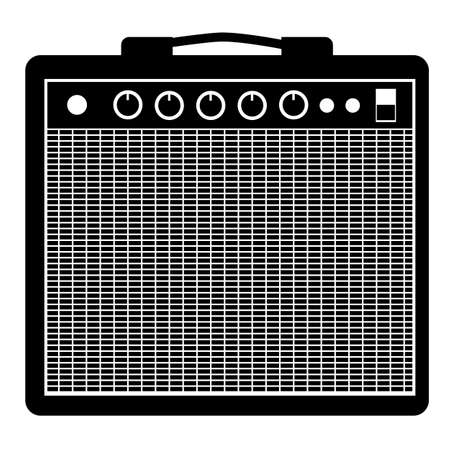 guitar amplifier icon on white background. Amplifier sign. guitar amp symbol. flat style.のイラスト素材