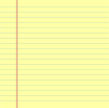 Notebook paper background. Yellow lined paper. flat style.のイラスト素材