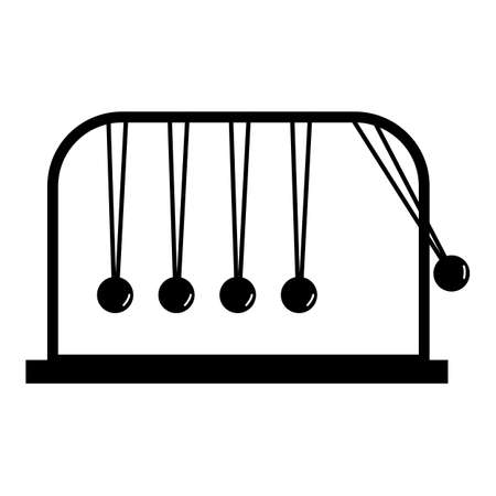 Newton cradle icon on white background. Newton's cradle symbol. kinetics sign. flat style.のイラスト素材