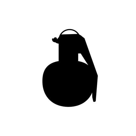 Grenade icon on white background. hand grenade sign. Terrorism symbol. Bomb  . flat style.のイラスト素材