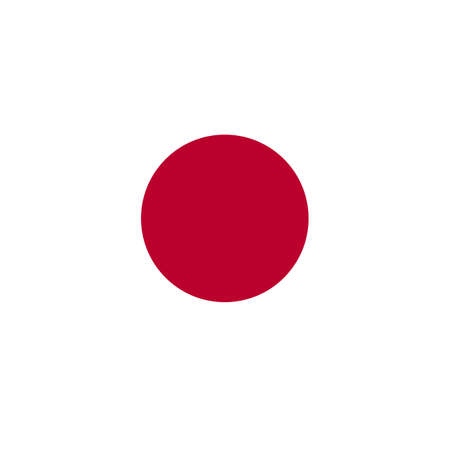 Flag of Japan on white background. image national flag of Japan. flat style.のイラスト素材